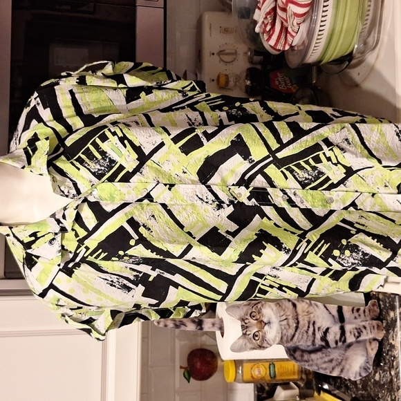 Z women's Multiples button down cap sleeve casual plus size shirt 1X - Picture 1 of 3